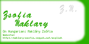 zsofia maklary business card